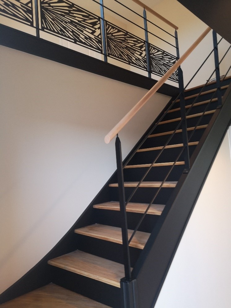 escalier bois métal